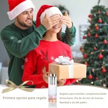 Botella de agua de cristal de energía de piedra natural,Botellas De Cuarzo de vidrio 450ML,Termos para agua,Piedra Curativa,Relaja,Caja de embalaje exquisita,Rose Gold - Verde - Ver 6