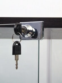 Vetrina in vetro nera, 31,7 x 14,3 x 64,7 pollici, con ripiani in vetro, ante in vetro temperato, moderna vetrina in vetro per soggiorno, ufficio, oggetti da collezione, libri, vino