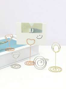 Set de 10 piezas de soportes de tarjetas de escritorio, soportes de visualización, soportes de tarjetas y fotos para la configuración de la mesa, soportes de números de escritorio, soportes de notas de alambre, soportes de números de mesa, soportes de tarjetas de visita, para bodas, aniversarios, fiestas de cumpleaños, centros de mesa, soportes de tarjetas de mesa para fiestas de cumpleaños