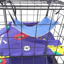 Guinea Pig Swing Hammock Pet Playpen Accessory Toy For Rodents Rabbit Soft Fabric - Multicolor - Ver 2