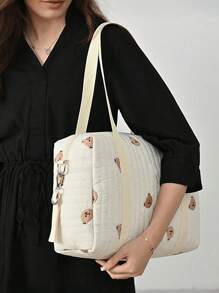 Diaper Bag Tote, Maternity Bag, Travel Diaper Tote, Multifunction Baby Bag, Baby Nappy Bags, Messenger Bag 1pc Large Capacity Baby Stroller Storage Hanging Bag For Traveling, Mommy Bag - Multicolor - View 1