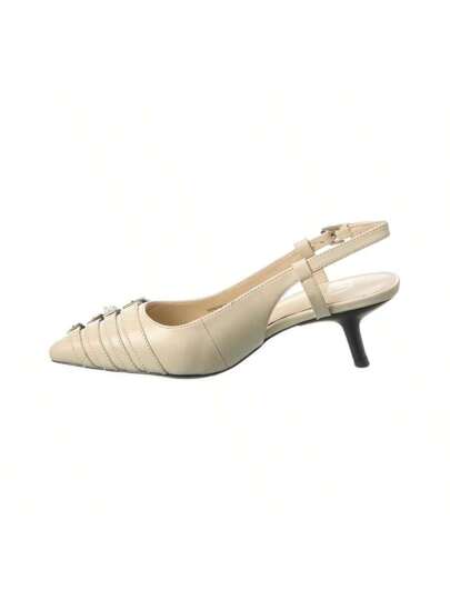 Brenda Leather Slingback Pump