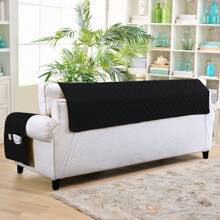 Farfallarossa Sofa Cover 1/2/3/4 Seat With Armrests - Waterproof Sofa Cover - Reversible- Cat Scratch Resistant - Stain Resistant - Essential For Pets - Black - View 4
