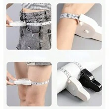 Un ruban à mesurer portable à récupération automatique avec auto-mesure, ruban à mesurer télescopique professionnel pour la taille, ruban à mesurer souple pour la fitness à domicile, double face en métrique et britannique, mini carte à trois circonférences avec ruban à mesurer automatique, outil de mesure précis à un bouton