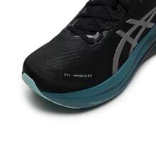 Asics GEL-NIMBUS 27 LITE-SHOW CN 男鞋，运动鞋，健身训练透气休闲鞋，跑步鞋 - 黑色/銀色 - 查看 7