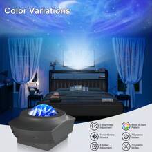 Starry Sky Lamp Design Bed Frame With Cushioned Ottoman, Charging Station, Heavy Duty Feet, Easy To Assemble - 灰色 - 查看 3