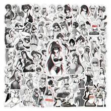 110 件 WAIFU 性感女孩贴纸，WAIFU 性感女孩乙烯基贴纸，适用于笔记本电脑水瓶保险杠行李电脑滑板。，学校用品，返校 - 彩色 - 查看 1