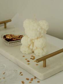 1 khuôn nến silicon hình gấu nơ hoa hồng, dùng để làm nến thơm, xà phòng thủ công, đúc thạch cao, đồ thủ công bằng đất sét nhựa, phù hợp với nhiều bối cảnh trang trí nhà cửa khác nhau - trắng - Xem 4