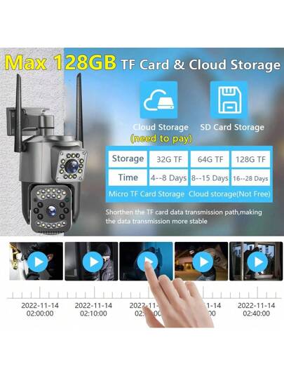 SWVW 8MP 4K HD Dual Lens 10X Zoom WiFi IP Camera Night Vision Ai Human Detect PTZ Outdoor Video Camara Wireless V380 Pro CCTV Security Protection view 10