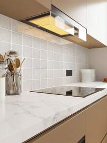 Commomy 1pc/10pcs/20pcs Matte 3D Tile Sticker, Peel And Stick Wall Panels Indoor, Grid Wall Stickers,Self-Adhesive Wall Tile For Home Decor,Kitchen,Living Room,Bathroom,Wall Decor