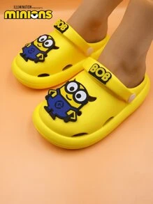 Minions 凉鞋、鞋子、镂空凉鞋、防水透气穿孔凉鞋，适合夏季/秋季、休闲户外/通勤、卡通可爱柔软浴室室内和家居 - 适合男孩和女孩、儿童