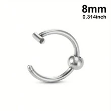 1/3pcs Fake Lip Ring Fake Piercing Stainless Steel Fake Nose Ring Septum Non Piercing Punk Women Body Jewelry