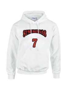 SUMERINVAS 7 Letters Print, Men's Warm Pullover Crew Neck Hoodie With Pockets And Drawstring, Fashion Long Sleeve Hooded Sweatshirt, Loose Casual Street Tops For Autumn And Winter, Men's Clothing As Holiday Gifts