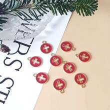 20pcs Fashionable Hollow Out Oil Drip Cross Shaped Zinc Alloy DIY Jewelry Pendant For Earrings, Bracelets, And Necklaces