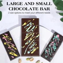 Dubai Chocolate Bar Mold Deep Stuffed Silicone Molds For Filling Pistachio Chocolate Bar Large Thick Candy Bar Molds Break Apart