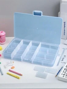 1 个透明 PP 塑料可拆卸 15 格收纳盒，用于珠宝、零件和配件储存