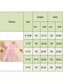 Vestido de princesa para niña pequeña, manga corta abullonada, tul con mariposas 3D, corte A - Colores mixtos - Ver 6