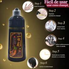 Dye Shampoo Shampoo For Gray Hair, Semi-Permanent Hair Color Shampoo For Women And Men, Herbal Ingredients, 3 In 1 100% Gray Coverage, Lasts 30 Days, 500 Ml/No Ammonia/Natural Herbal Ingredients.Korean Shampoo Instant Dye Covers Gray Hair Shampoo Ginger Dye Covers The Root Instantly Various Colors