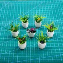 Maceta miniatura y micro modelo de plantas y flores para decoración del hogar, materiales para hacer maquetas, diseños para regalos de festivales - Como foto - Ver 13