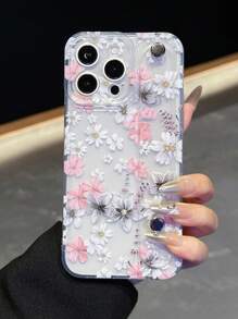 Floral Painted Space Case Shockproof Phone Case Compatible With Apple 11, 12 Pro Max, 13 Pro Max And More Waterproof Anti-Fall Scratch Resistant - Multicolor - View 1