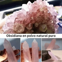 Botella De Agua De Cristal De EnergíA De Piedra Natural,Botellas De Cuarzos 500Ml,Con Bolsa De Tela,A Prueba De Fugas,Aceros Inoxidables,Termos Para Agua,Piedra Curativa,Relaja,Saludable (Rose) - Rosa - Ver 8