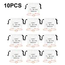 10 件套珠宝袋伴娘礼物亚麻小抽绳袋 10 件套伴娘结手链珠宝包装伴娘求婚礼物新娘派对回礼品 - 彩色 - 查看 15