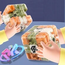 TEMI 3D迷宫拼图玩具，深受3岁及以上儿童喜爱，是生日、圣诞节、复活节的理想礼物。 - 黑色 - 查看 3