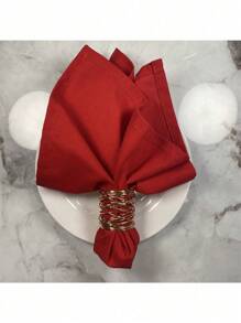 1/6/10pcs Red Party & Holiday Themed Decorative Napkins - Red - View 5