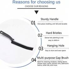 6Pcs Multifunctional Recess Crevice Cleaning Brush- Household Groove Gap Cleaning Brush Tool - Black - View 4