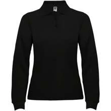 Roly Maglietta polo a maniche lunghe da donna/signora Estrella (nero tinta unita)