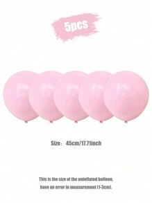 5/10pcs 18-Inch Blue, White, Pink, And Red Latex Balloons, Creating A Romantic Atmosphere For Weddings, Birthdays, Valentine's Day, And Parties - Multicolor - View 4