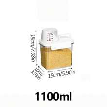 1 件密封食品储存容器，大豆罐，食品罐，谷物罐，小麦罐，面粉罐：用于意大利面、干粮、面粉和糖的塑料罐，防虫便携式方形米、谷物、坚果和面粉罐 | 基本厨房收纳盒、谷物罐、米桶、零食罐、咖啡豆罐、食品罐、家居装饰、送给朋友的礼物、返校用品、感恩节礼物、丰收节、家庭晚餐