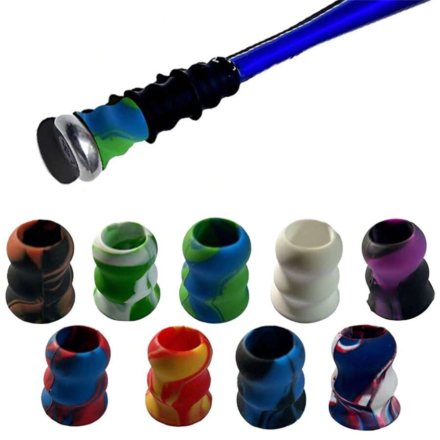 1pc Baseball/Softball Bat Grip Bat Cone Silicone Sports Bat Cone Silicone Sleeve Anti-Slip Sweat-Absorbent Base Golf Club Grip - Multicolor - View 1