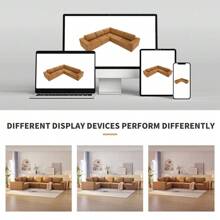 147"Modular Sectional Sofa With Wide Seat,No Assembly Required,Free Combination,L Shaped Couch Set,Cloud Upholstered Indoor Furniture,Minimalist Boneless Sofa For Living Room,Bedroom - 棕色+布藝+5座 - 查看 9