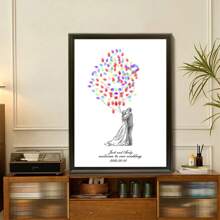 1 Stück Leinwand Kreative Fingerabdruck DIY Finger Malerei Poster Hochzeit Party Firmen Jahrestreffen Personalisierte Fingerabdruck Check-In Baum Bilder, Freunde und Freunde Check-In Fingerabdruck Erinnerungsposter, Erhöht den Spaß, Dekorative Malerei, Wohnzimmer, Schlafzimmer, Dekorativer Poster, Unvergesslich, Bedeutungsvoll, Wohnzimmer Schlafzimmer Dekoration Hängendes Bild Luxus Wandbehang, Rahmenlos, Grafik Muster