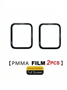 2 件装水凝胶膜全曲面屏幕保护膜兼容 Watch FIT 3 配件 9D 屏幕保护膜适用于 Watch FIT 3 无玻璃 - 黑色 - 查看 3