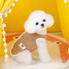 Soft Dog Cat Jacket Vest Winter Dogs Clothes Teddy Chihuahua Coat French Bulldog Apparel For Small Mid Dogs Puppy Warm Clothing