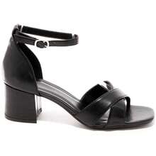 Cross-Strap High Heel Sandals With Buckle, Suitable For Daily Wear - Black - View 3