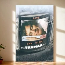 The Truman Show Sci-Fi Comedy Movie Posters Canvas Poster, Ideal Gift For Bedroom, Decorative Wall Art, Wall Decoration, Fall Decoration, Room Decoration. Suitable For Gallery Room Dining Room Living Room Wall Decoration - 彩色 - 查看 2