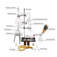 HYYKJ-US 500ml Distillation Apparatus For Home Glass Steam Distillation Apparatus Kit Distilling Set With Flask Essential Oil Extraction Maker Organic Chemistry Lab Glassware Equipment - 1 - View 4
