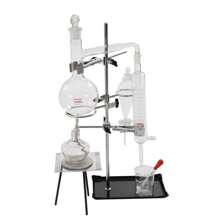 HYYKJ-US 500ml Distillation Apparatus For Home Glass Steam Distillation Apparatus Kit Distilling Set With Flask Essential Oil Extraction Maker Organic Chemistry Lab Glassware Equipment - 1 - View 5