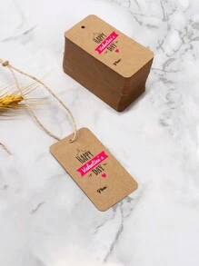 8/16/24 Stücke Valentinstag Anhänger Valentinstag Papieretikett mit Bindfaden, Valentinstag Thema Anhänger, Party Gastgeschenk Tüte Geschenkverpackungs-Zubehör