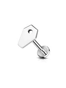 1pc Dragonfly Moon Sword Shaped Inner Screw Lip Stud, Ear Stud, Suitable For Men And Women As Halloween, Valentine's Day, Thanksgiving, Birthday Gift, Suitable For Girlfriend, Wife Gift, Suitable For Shopping, Work, Dating, Beach, Dance And Everyday Wear, Mom, Mother, Mother's Day, Gift