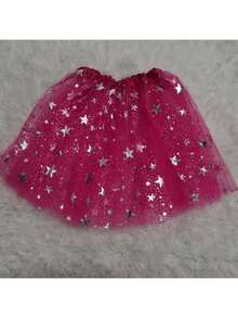 Tulle Skirt With Star Details Carnival Tutu A-9 - 玫紅色 - 查看 2