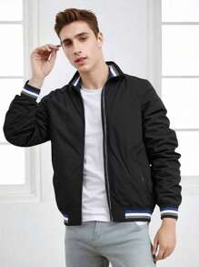 Men CA Za Dora Physique Bomber The Japanese TE Ray As Color Combination ADO - Black - View 2