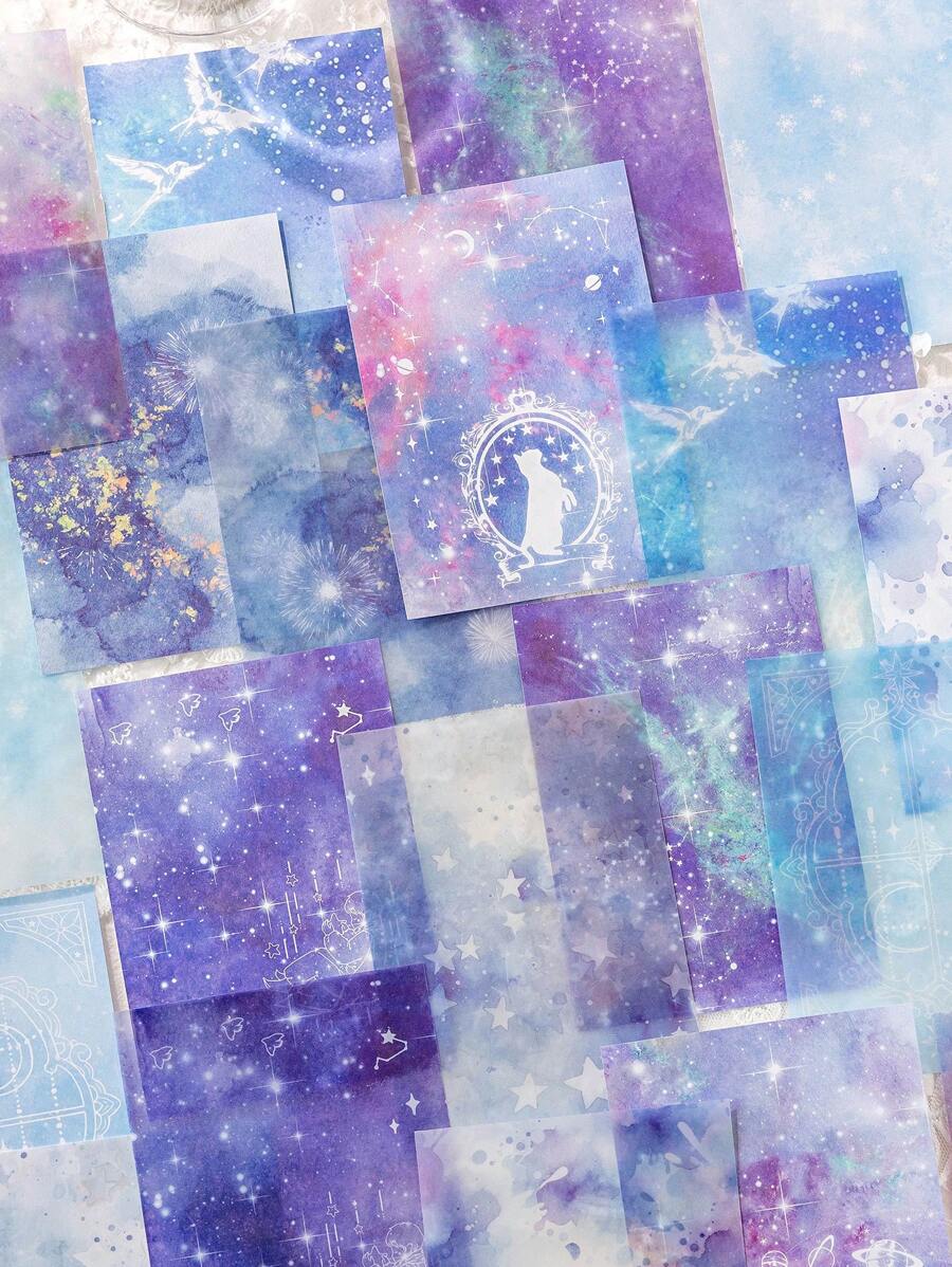 CANDY POETRY 20 张/包渐变色剪贴簿纸、DIY 装饰背景、节日礼物、手工拼贴材料、个性化剪贴簿规划、创意学校用品、学校用品、返校