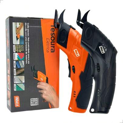 Tesoura Costura Portátil Papel Couro Pano Com Fio Usb Recarregável Tecido Elétrica Aparador Costura Corte Tapete