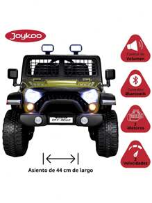 Joykoo Carro a Control Remoto Montable Electrico para Niños Camioneta 12v - Verde - Ver 3