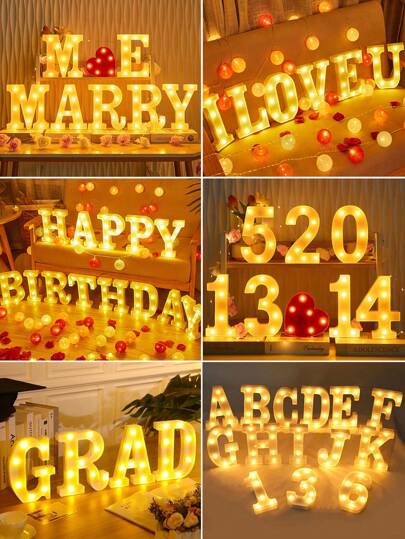 8.58 英寸发光 LED 字母/数字等黑色/白色/粉色字母标志 LED 标志 26 个字母夜灯标志数码灯标志夜灯家庭酒吧圣诞灯生日派对婚礼装饰，0-9 数字粉色发光字母，电池供电闪烁字母，带灯，适用于派对、求婚、周年纪念、婚礼、情人节、周年纪念、餐桌、墙壁氛围灯装饰