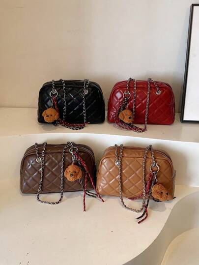 Petit sac style étranger Nouveau sac à épaule de mode pour femmes Sac de haute qualité Texture du département Han Petit sac à motif de losange